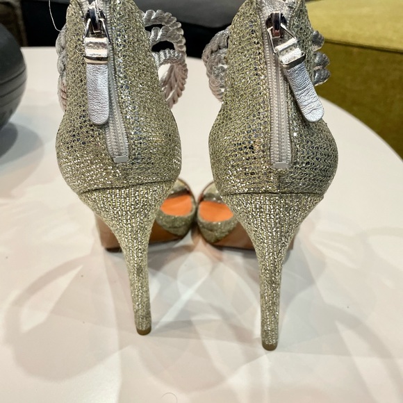 Dolce Vita platform sandals, shiny silver, 7.5 - Picture 3 of 4